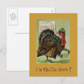 Turkije die het Briefkaart van de Thanksgiving (Voorkant / Achterkant)