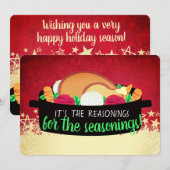 Turkije diner restaurant catering kerstkaart (Voorkant / Achterkant)