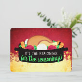 Turkije diner restaurant catering kerstkaart (Staand voorkant)