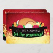 Turkije diner restaurant catering kerstkaart (Voorkant / Achterkant)