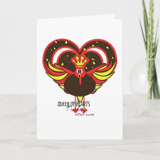 Turkije diva's - grappige Thanksgiving cartoon kaa Feestdagen Kaart (Voorkant)