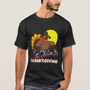 Turkije DJ Thanksgiving Day Cool Herfst Dance Musi T-shirt