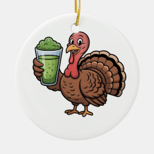 Turkije Drink Matcha Lovers Thanksgiving Keramisch Ornament