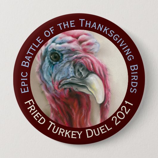 Turkije Duel Holiday Cook off Pinback Button (Voorkant)
