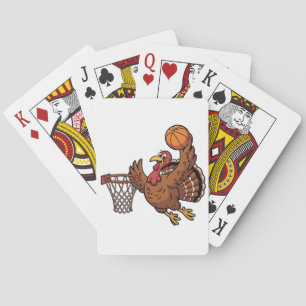 Turkije Dunking Basketbal Sport Thanksgiving liefh Pokerkaarten