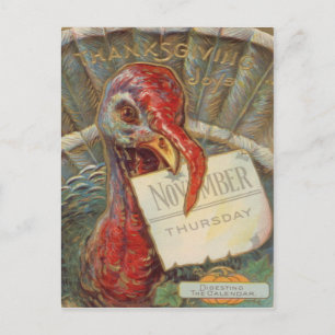 Turkije eet de kalender van november briefkaart