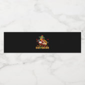 Turkije Eet tacos Grappige Mexicaanse Thanksgiving Waterfles Etiket (Enkel label)