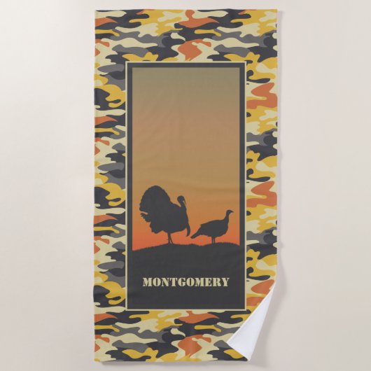 Turkije en Camo Strandlaken (Voorkant)