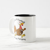 Turkije en Football Tweekleurige Koffiemok (Voorkant links)