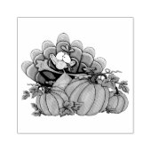 Turkije en pompoenen 	rubberstempel (Afrduk)