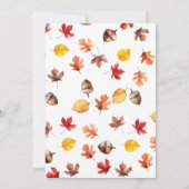 Turkije en Sides Thanksgiving Diner Kaart (Achterkant)