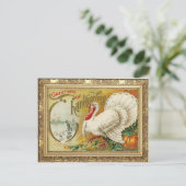  Turkije en Thanksgiving pompoen Briefkaart (Staand voorkant)