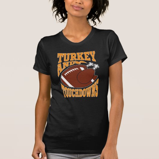 Turkije en touchdowns t-shirt (Voorkant)