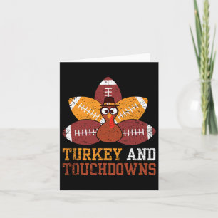 Turkije en touchdowns Thanksgiving Football Kinder Kaart