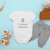 Turkije en Tummy Time Funny Thanksgiving Romper