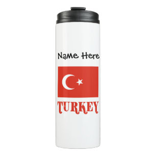 Turkije en Turkse Vlag Gepersonaliseerd Thermosbeker