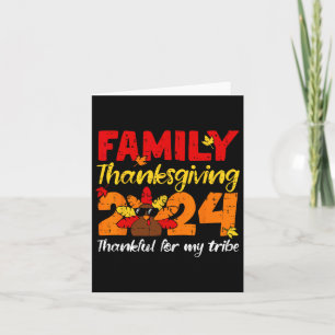 Turkije Familie Thanksgiving 2024 Dankbaar voor mi Kaart