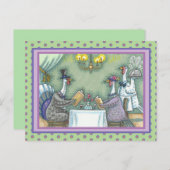 TURKIJE FINE DINING, THANKSGIVING BIRD HUMOR BRIEFKAART (Voorkant / Achterkant)