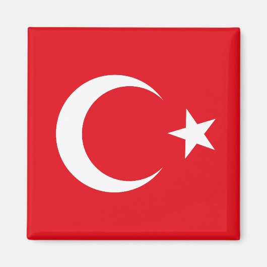 Turkije Flag Magnet Magneet (Voorkant)