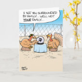 Turkije Fortune Teller Thanksgiving Kaart (Gele Bloem)