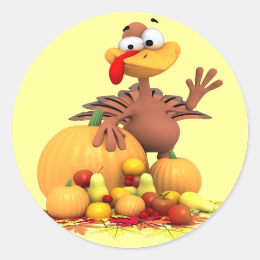 Turkije Groeten Ronde Sticker (Voorkant)