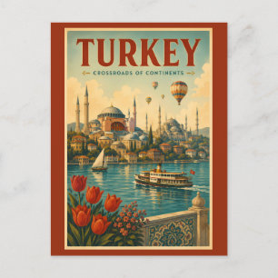 Turkije Hagia Sophia Blauwe Moskee Illustratie Ret Briefkaart