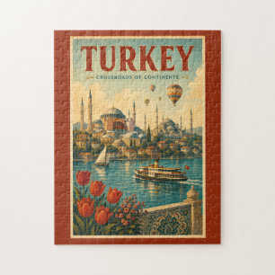 Turkije Hagia Sophia Blauwe Moskee Illustratie Ret Legpuzzel