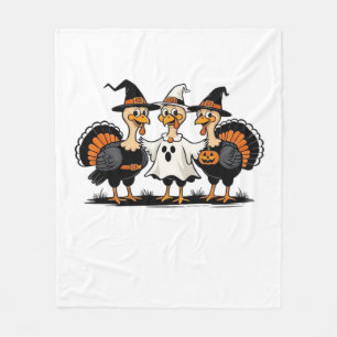 Turkije Halloween Boo, Thanksgiving Turkije, Spook Fleece Deken