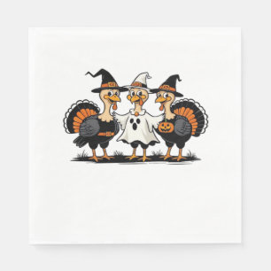 Turkije Halloween Boo, Thanksgiving Turkije, Spook Servet