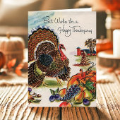 Turkije Happy Thanksgiving Feestdagen Kaart