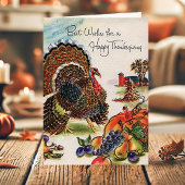 Turkije Happy Thanksgiving Feestdagen Kaart