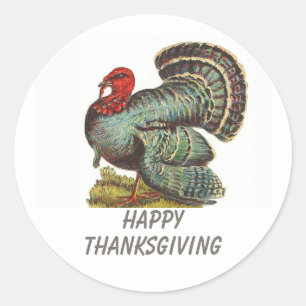  Turkije Happy Thanksgiving Ronde Sticker