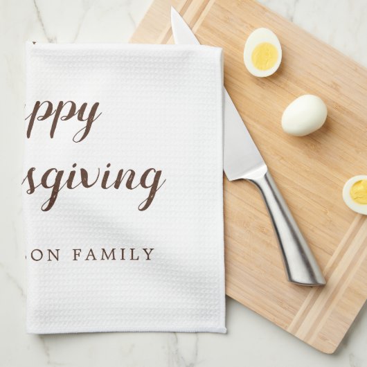 Turkije Happy Thanksgiving Theedoek (Quarter Fold)