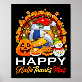 Turkije Heks Volleybal bal Xmas Lights Hallothan Poster