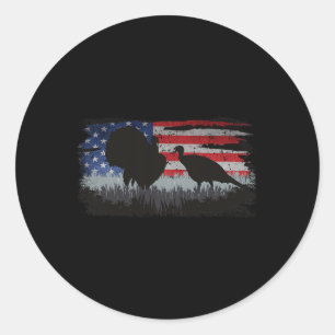 Turkije Hunter - Fun Turkije Jagen Patriottische V Ronde Sticker
