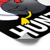 Turkije Hunters Bowling Fun Bowling Gift Poster (Hoek)