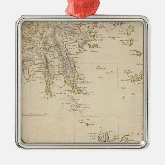 Turkije III Zuid-Griekenland en Candia Metalen Ornament (Voorkant)