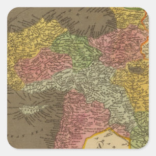 Turkije in Azië 2 Vierkante Sticker