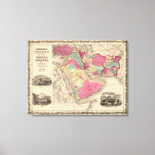 Turkije in Azië Persia Arabiandc Canvas Afdruk
