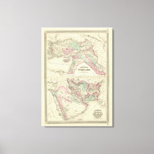 Turkije in Azië, Perzië, Arabië, Beloetsjistan Canvas Afdruk