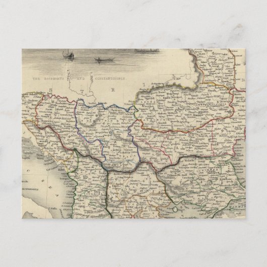 Turkije in Europa Briefkaart (Voorkant)