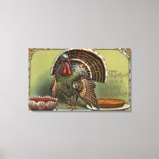 Turkije in Punch en Pie Canvas Afdruk (Voorkant)