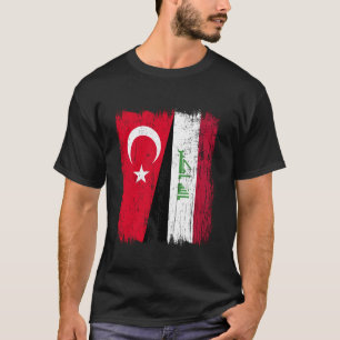 Turkije Irak Halve Vlag Turkse Iraakse Jersey T-shirt