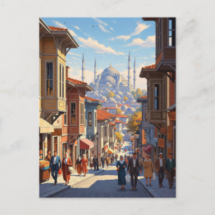 Turkije Istanbul Blauwe Moskee Briefkaart