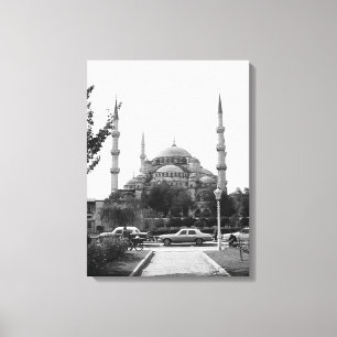 Turkije Istanbul de blauwe moskee Canvas Afdruk