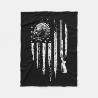 Turkije jaagt op Amerikaanse vlag Thunder Chicken  Fleece Deken