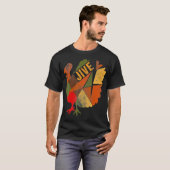 Turkije Jive Thanksgiving Turkije Patchwork Feast T-shirt (Voorkant volledig)