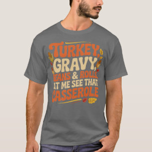 Turkije, jus, bonen en broodjes t-shirt