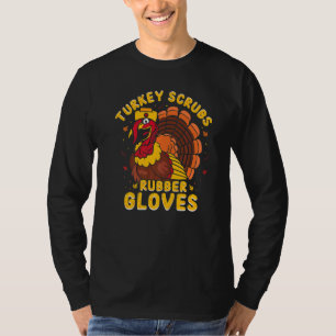 Turkije kruipt rubberen handschoenen zuster na Tur T-shirt