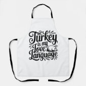 Turkije Lover Thanksgiving Foodie Meme Schort (Voorkant)